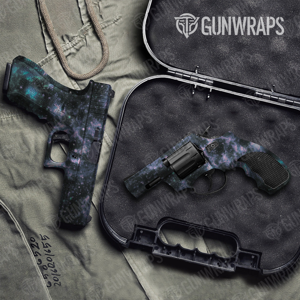 Galaxy Retro Pistol & Revolver Gun Skin Vinyl Wrap
