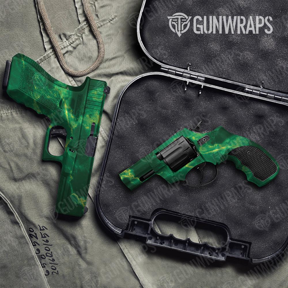 Stone Jade Marble Pistol & Revolver Gun Skin Vinyl Wrap