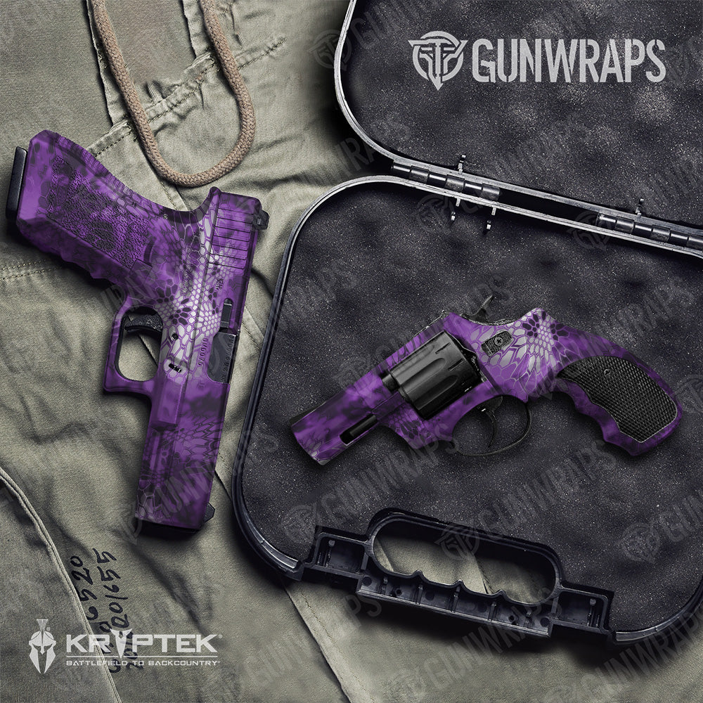 Pistol & Revolver Kryptek Amethyst Camo Gun Skin Vinyl Wrap