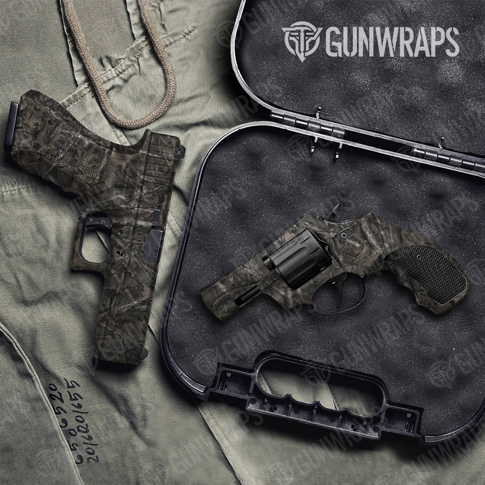 Nature Woodland Camo Pistol & Revolver Gun Skin Vinyl Wrap