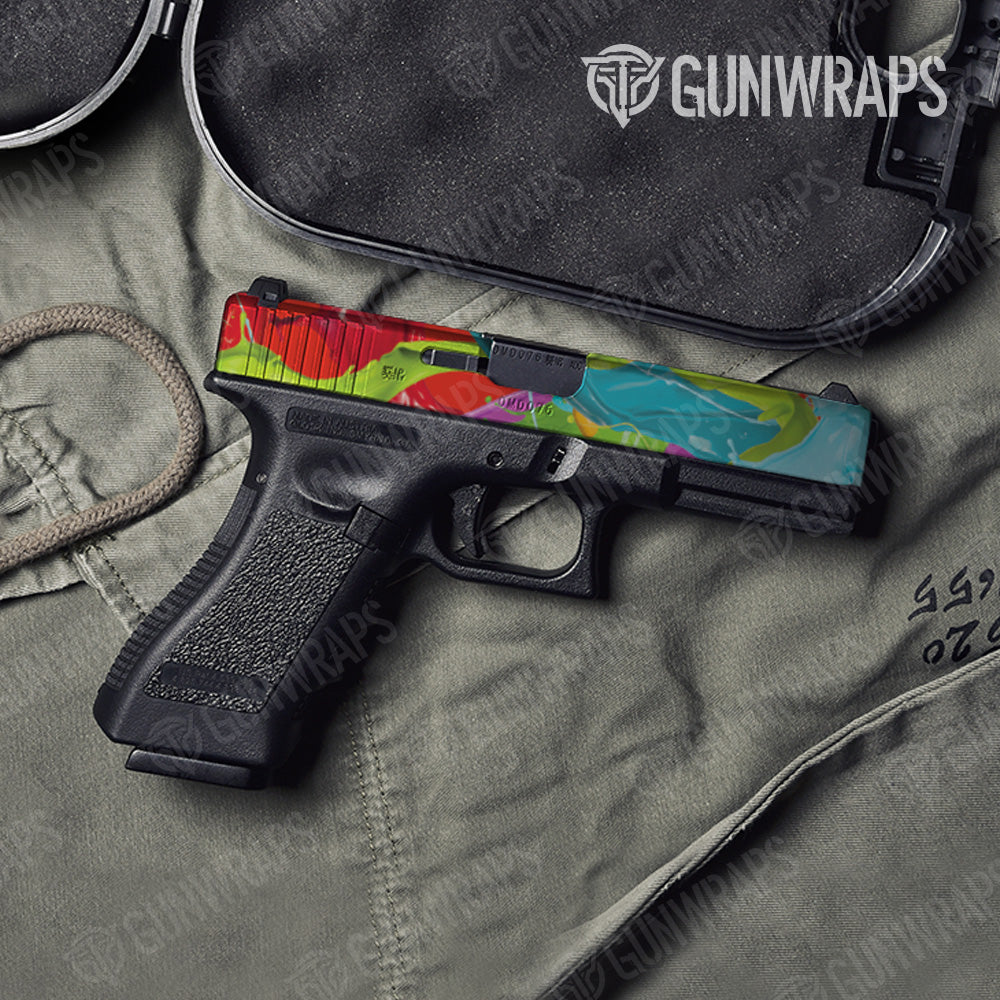 Paint Splatter Tomato Pistol Slide Gun Skin Vinyl Wrap
