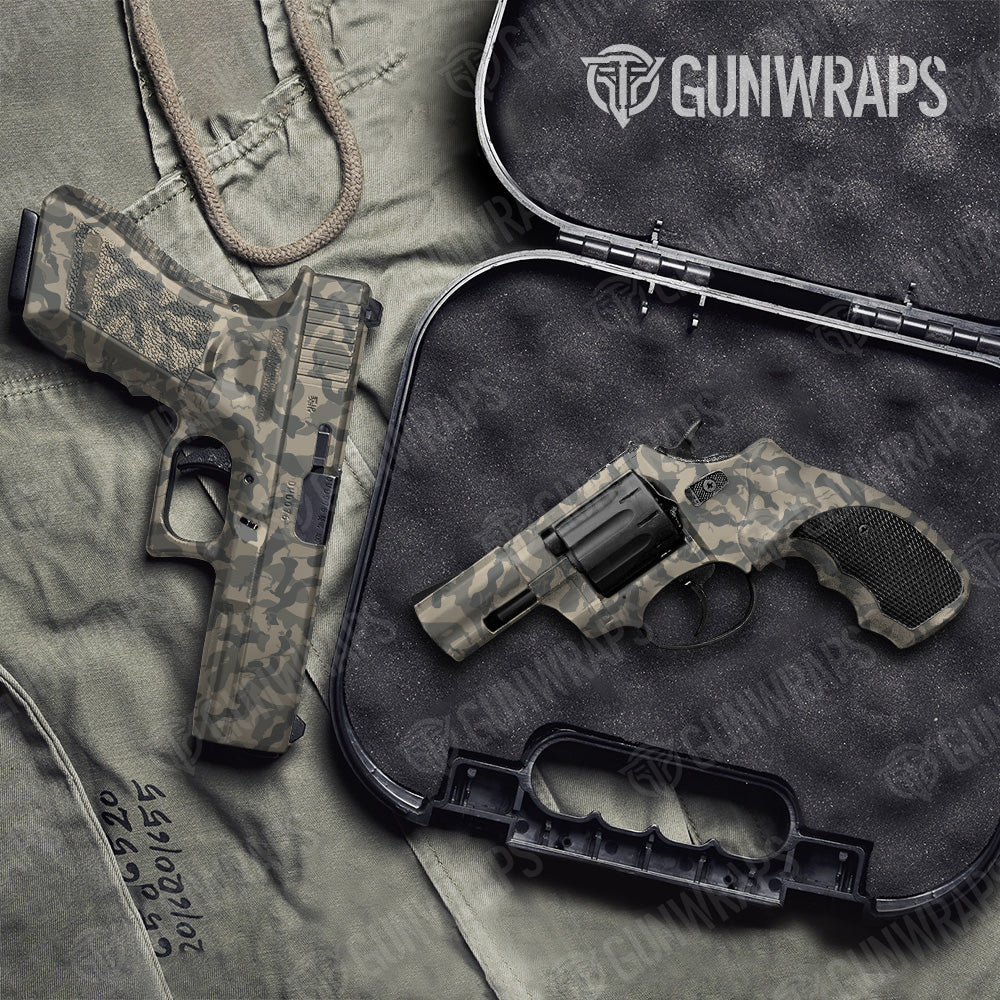 Ragged Army Camo Pistol & Revolver Gun Skin Vinyl Wrap