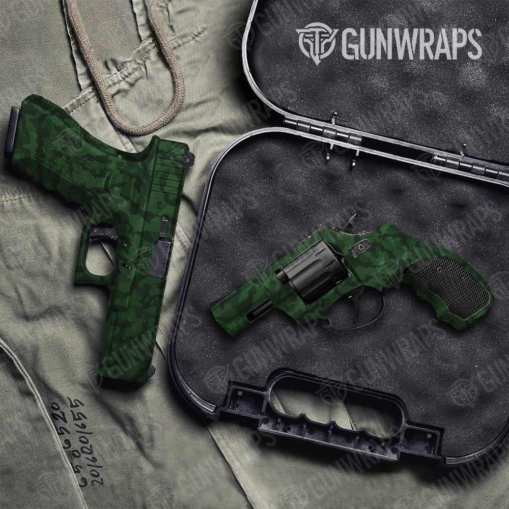Ragged Elite Green Camo Pistol & Revolver Gun Skin Vinyl Wrap
