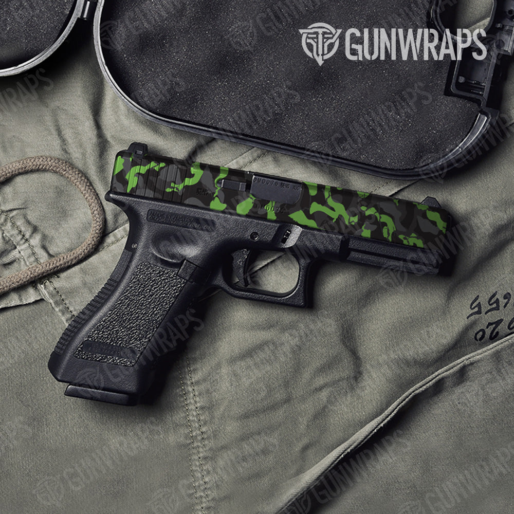 Ragged Metro Green Camo Pistol Slide Gun Skin Vinyl Wrap