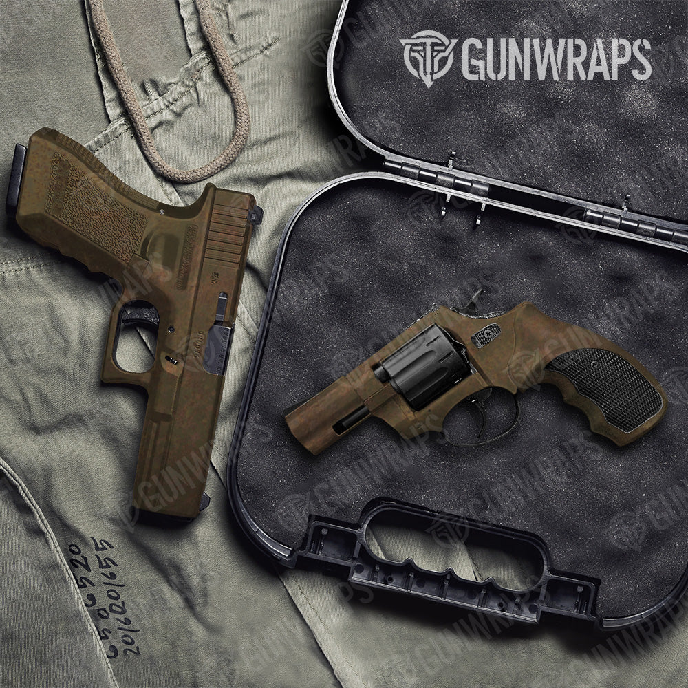 Rust World War Pistol & Revolver Gun Skin Vinyl Wrap