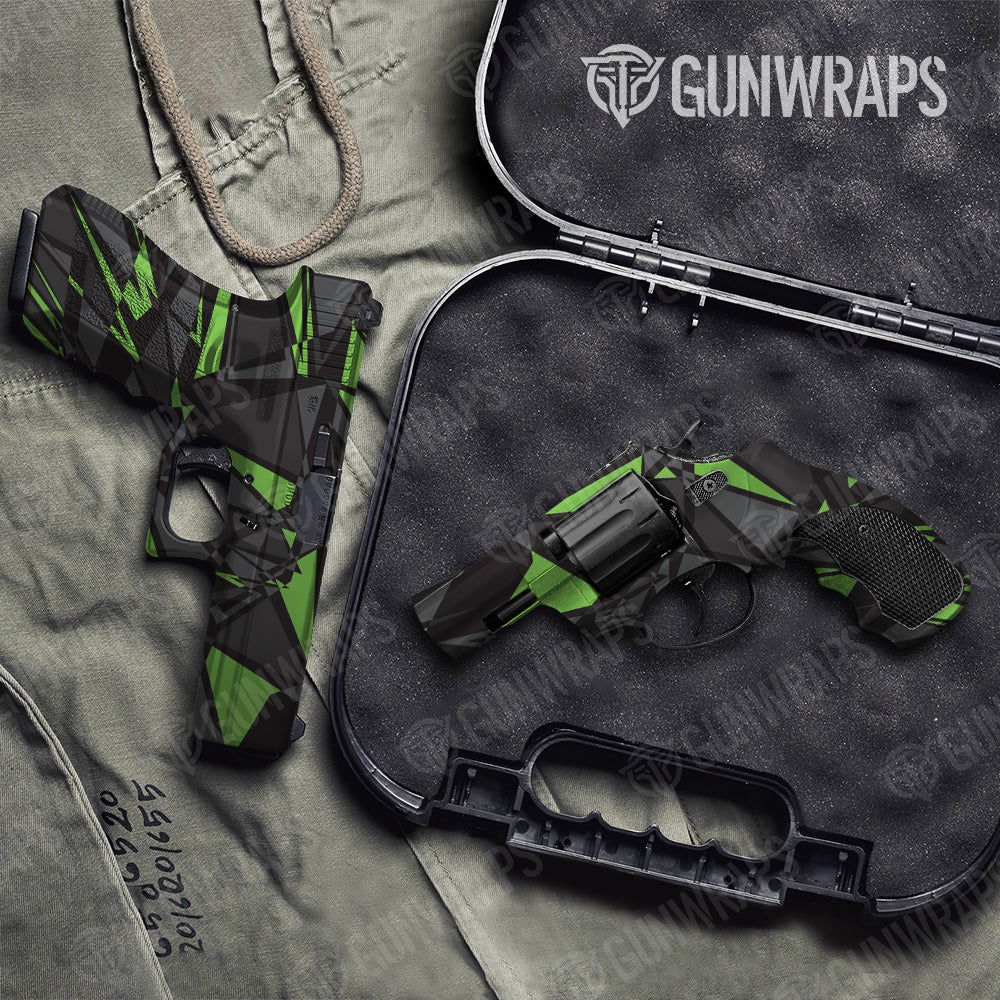 Sharp Metro Green Camo Pistol & Revolver Gun Skin Vinyl Wrap