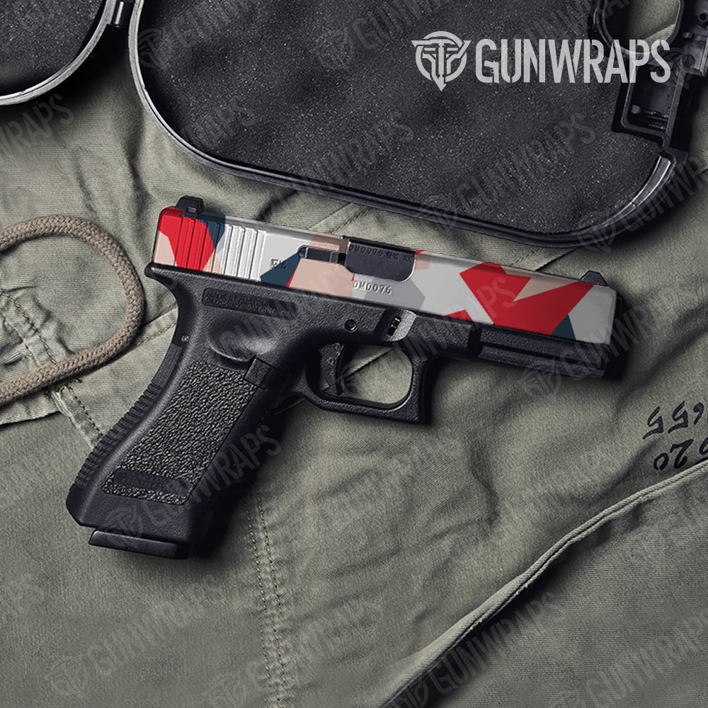 Shattered America Camo Pistol Slide Gun Skin Vinyl Wrap