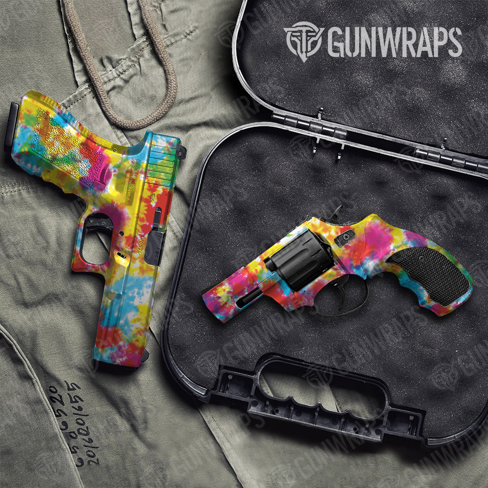 Tie Dye Classic Pistol & Revolver Gun Skin Vinyl Wrap