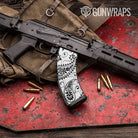 Bandana White And Black Gun Skin Vinyl Wrap