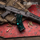 Circuit Board Tiffany Blue Gun Skin Vinyl Wrap