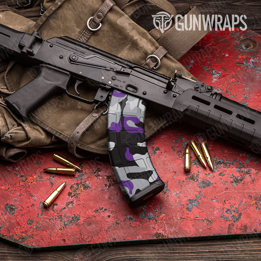 Classic Purple Tiger Gun Skin Vinyl Wrap