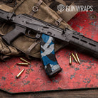 Ragged Blue Tiger Gun Skin Vinyl Wrap