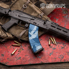 Ragged Cool Blue Gun Skin Vinyl Wrap