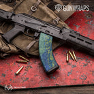 Realtree WAV3 Blue Yellow Gun Skin Vinyl Wrap
