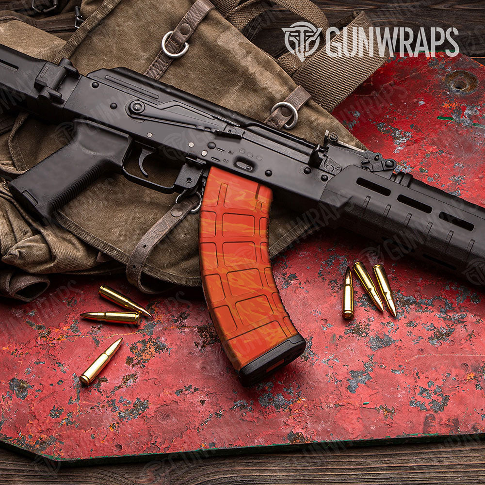 Vietnam Tiger Stripe Elite Orange Gun Skin Vinyl Wrap