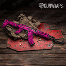 Bandana Magenta And Black Gun Skin Vinyl Wrap