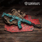Digital Tiffany Blue Tiger Gun Skin Vinyl Wrap