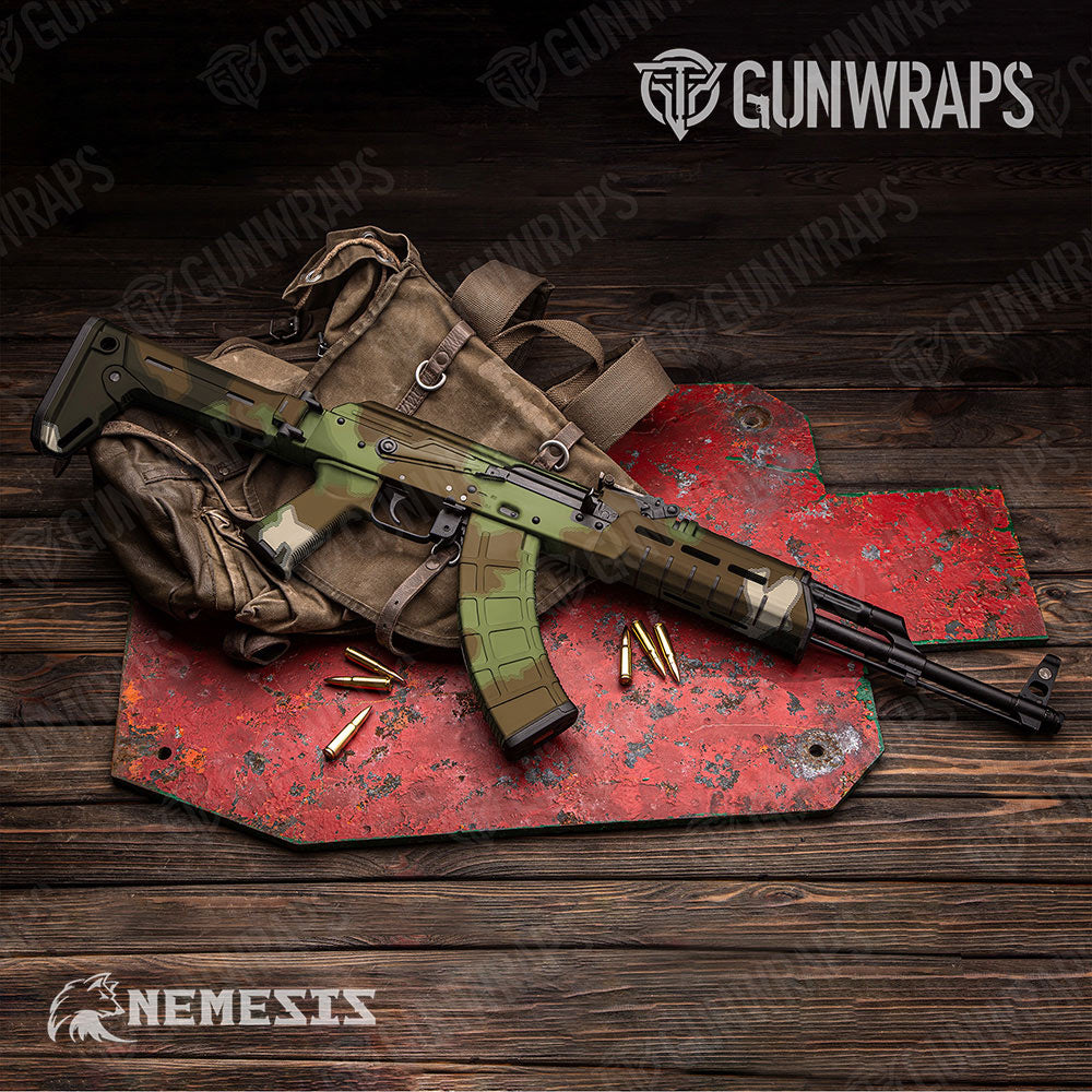 Nemesis Woodlands Wolf Gun Skin Vinyl Wrap