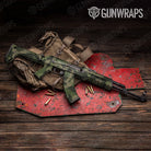 Ragged Army Green Gun Skin Vinyl Wrap