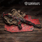 Ragged Militant Red Gun Skin Vinyl Wrap