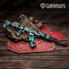 Shattered Tiffany Blue Tiger Gun Skin Vinyl Wrap