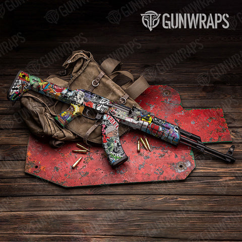Sticker Bomb AK-47 Gun Skin Vinyl Wraps