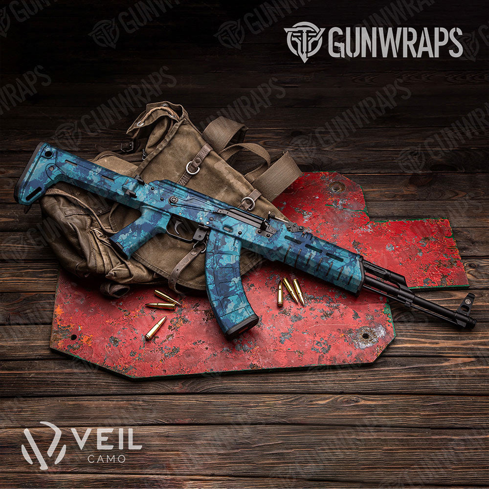 Veil Stoke Aqua Gun Skin Vinyl Wrap