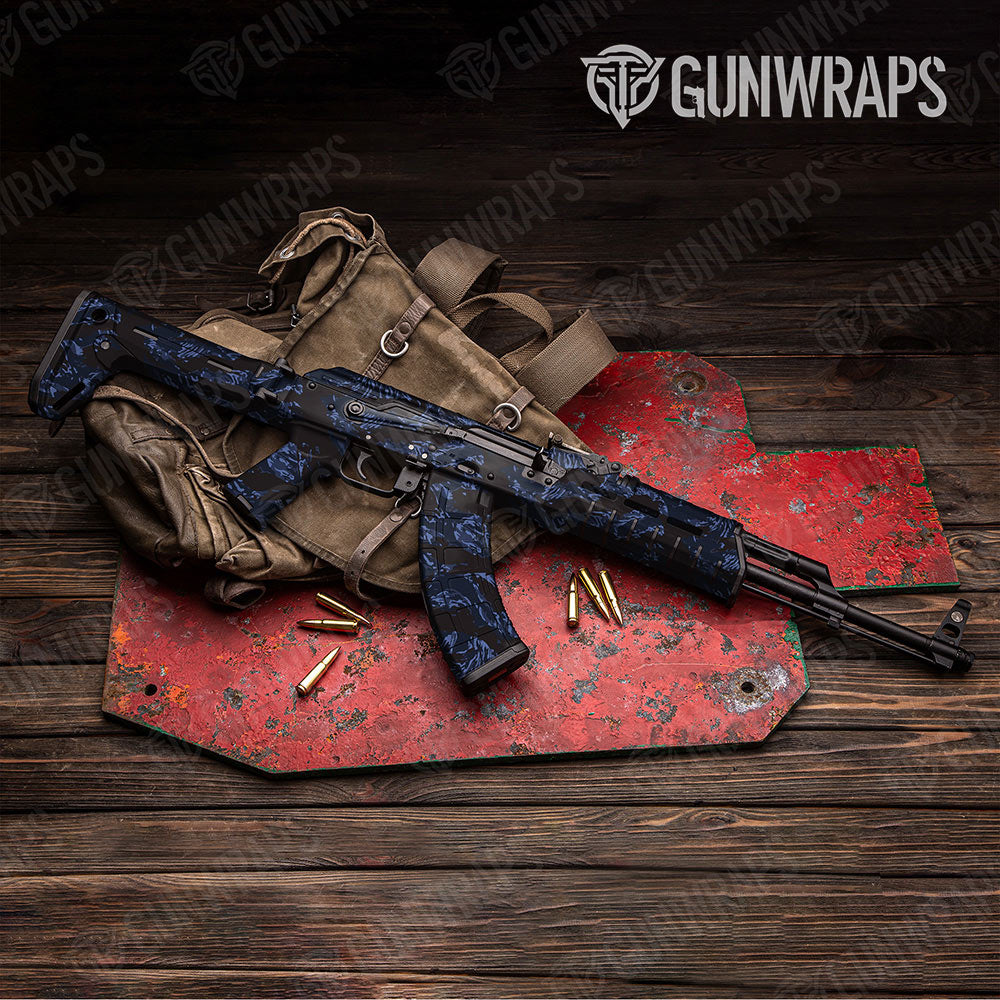 Vietnam Tiger Stripe Blue Midnight Gun Skin Vinyl Wrap