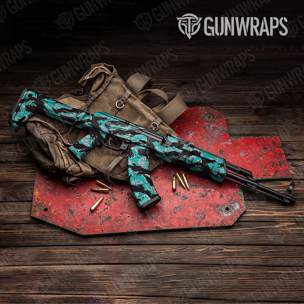 AK-47 Vietnam Tiger Stripe Gun Skin Vinyl Wrap | GunWraps