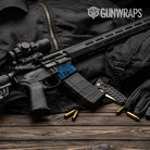 AR-15 Mag Well Bandana Blue And Black Gun Skin Vinyl Wrap