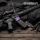 AR-15 Mag Well Bandana Purple And White Gun Skin Vinyl Wrap