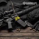 AR-15 Mag Well Bandana Yellow And Black Gun Skin Vinyl Wrap