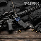 AR-15 Mag Well Erratic Blue Urban Night Gun Skin Vinyl Wrap