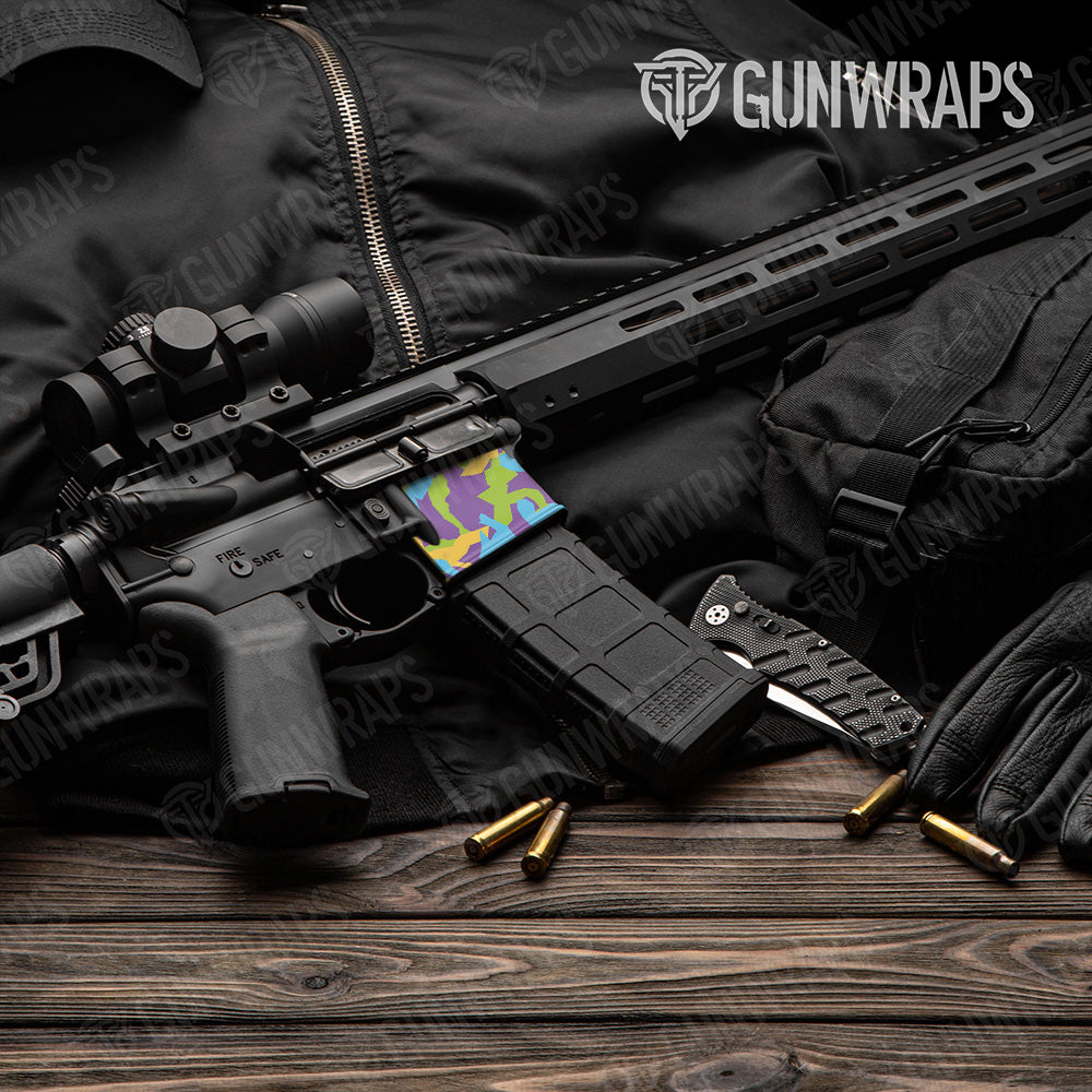 AR-15 Mag Well Erratic Carnival Gun Skin Vinyl Wrap