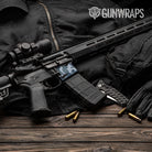 AR-15 Mag Well Erratic Navy Gun Skin Vinyl Wrap