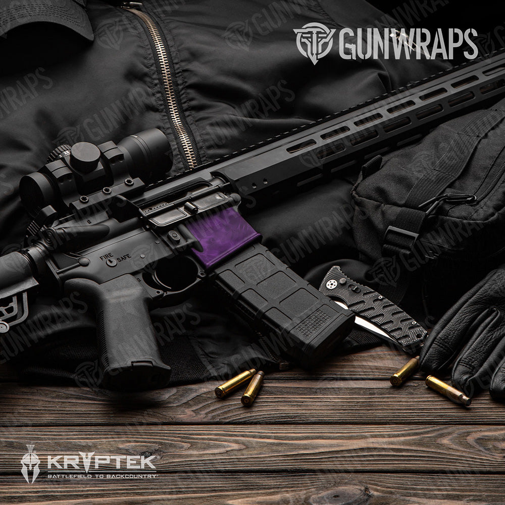 AR-15 Mag Well Kryptek Purple Gun Skin Vinyl Wrap