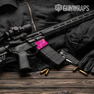 AR-15 Mag Well Ragged Elite Magenta Gun Skin Vinyl Wrap