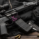 AR-15 Mag Well Skull Pink Gun Skin Vinyl Wrap