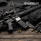 AR-15 Mag Well Substrate Snowfall Gun Skin Vinyl Wrap