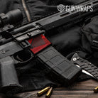 AR-15 Mag Well Trigon Elite Red Gun Skin Vinyl Wrap