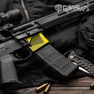 AR-15 Mag Well Trigon Elite Yellow Gun Skin Vinyl Wrap