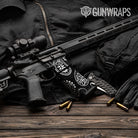 AR-15 Mag & Mag Well Bandana Black And White Gun Skin Vinyl Wrap