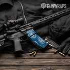 AR-15 Mag & Mag Well Bandana Blue And White Gun Skin Vinyl Wrap