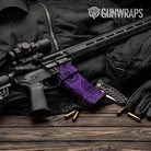AR-15 Mag & Mag Well Bandana Purple And Black Gun Skin Vinyl Wrap