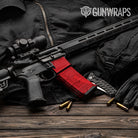 AR-15 Mag & Mag Well Battle Storm Elite Red Gun Skin Vinyl Wrap