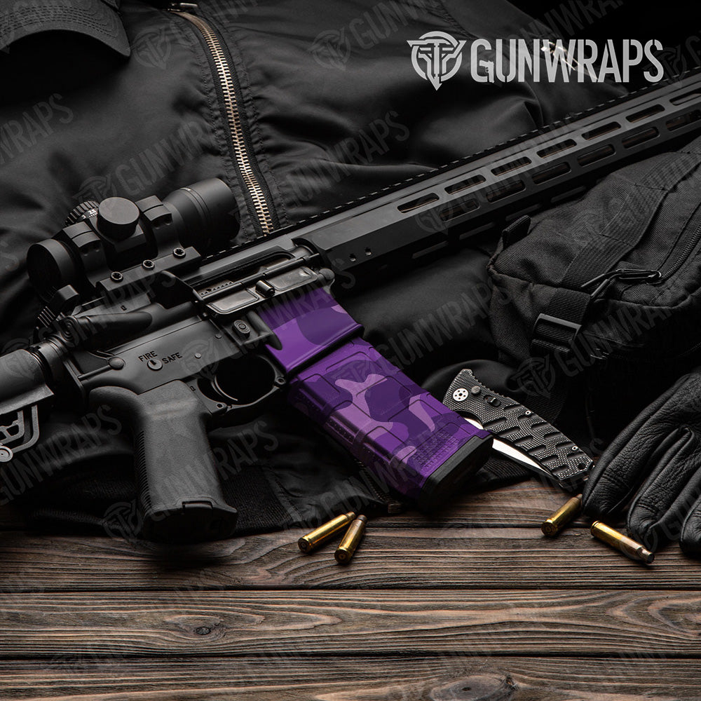 AR-15 Mag & Mag Well Classic Elite Purple Gun Skin Vinyl Wrap