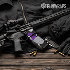AR-15 Mag & Mag Well Cumulus Purple Tiger Gun Skin Vinyl Wrap