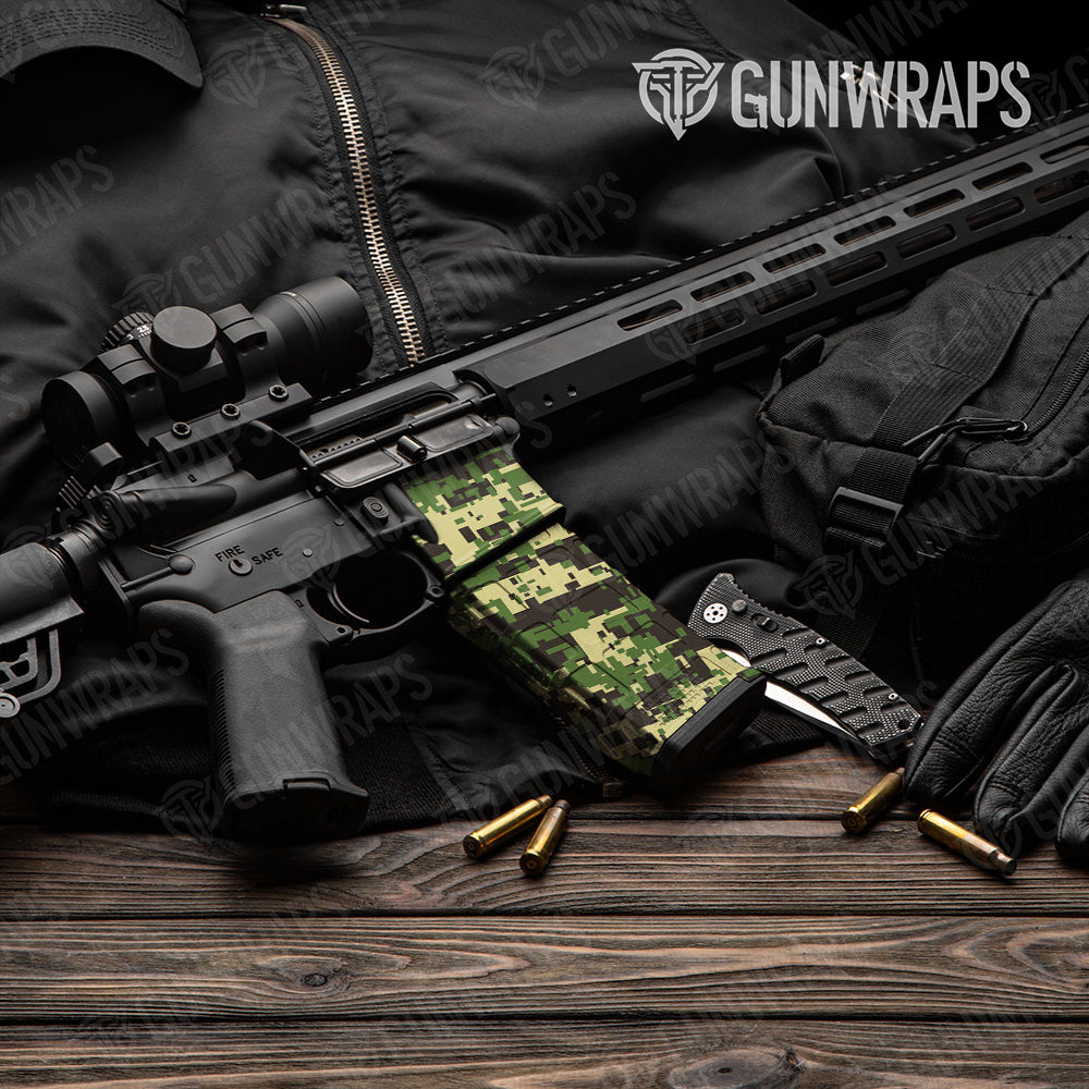 AR-15 Mag & Mag Well Digital Jungle Gun Skin Vinyl Wrap