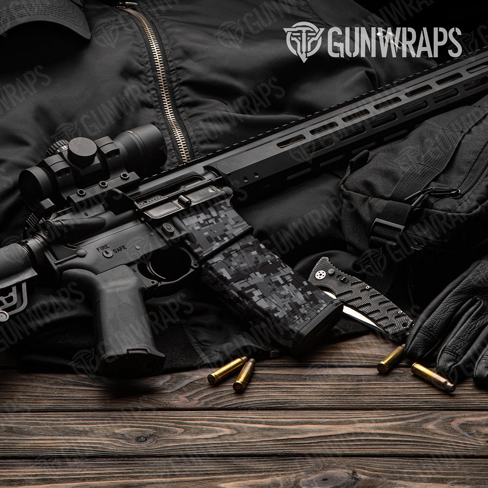 AR-15 Mag & Mag Well Digital Midnight Gun Skin Vinyl Wrap