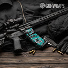 AR-15 Mag & Mag Well Digital Tiffany Blue Tiger Gun Skin Vinyl Wrap